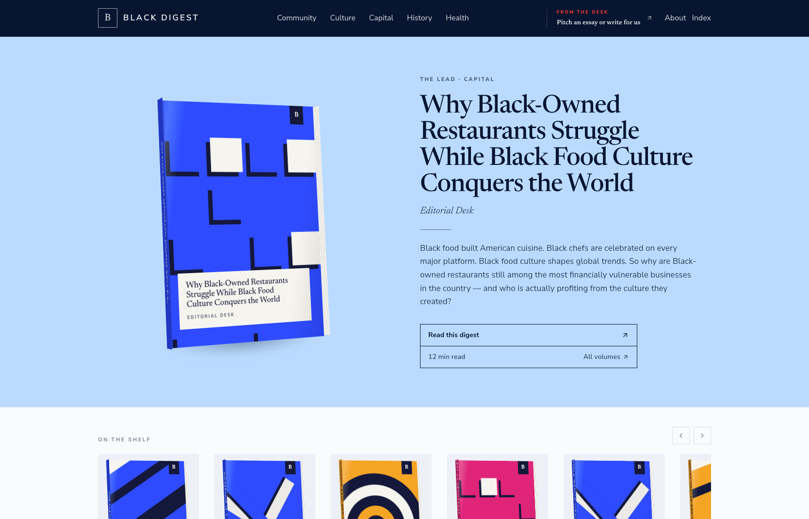 Black Digest platform screenshot
