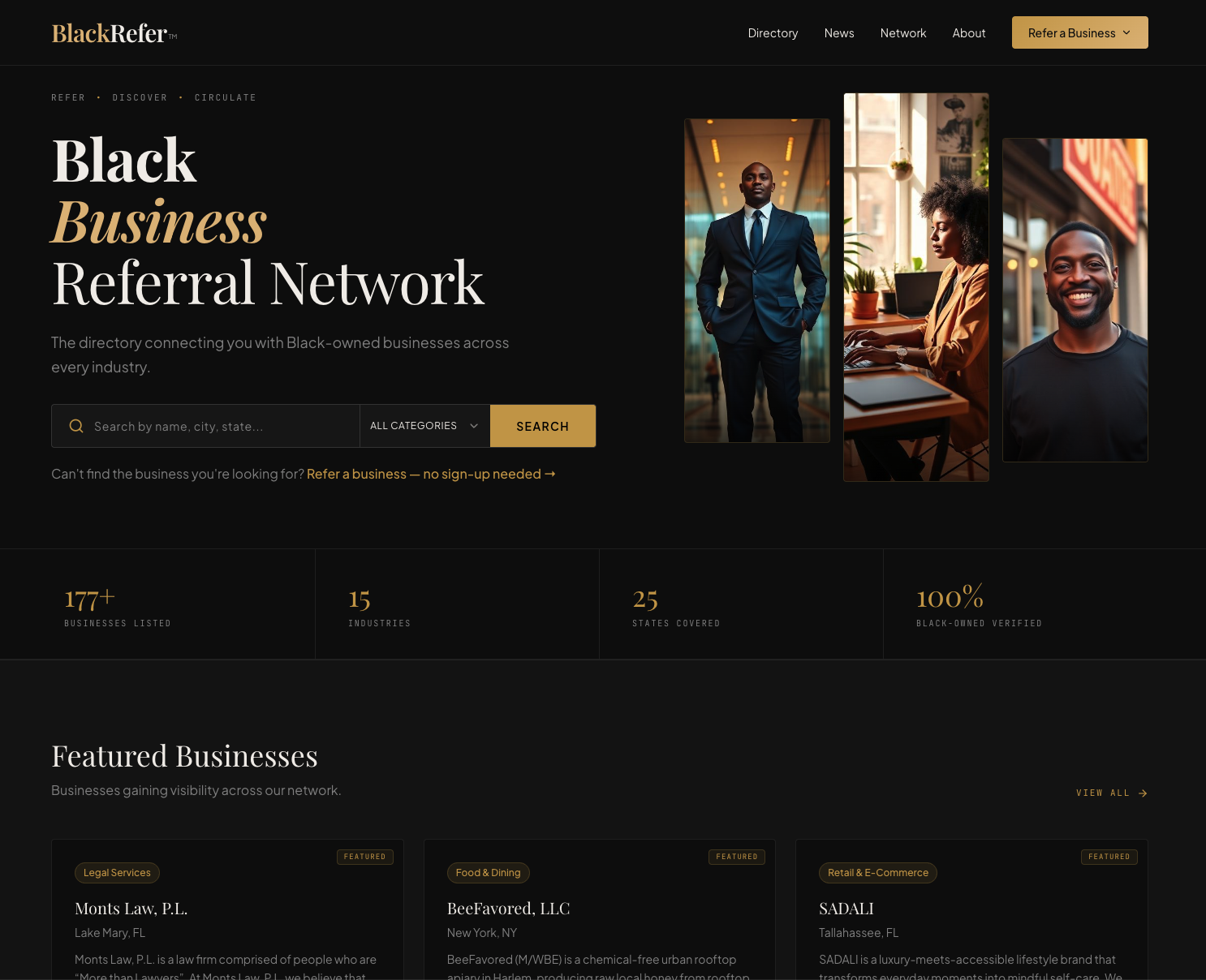 BlackRefer is a premium network connecting communities with verified Black-owned businesses, designed to drive visibility, trust, and real economic circulation.